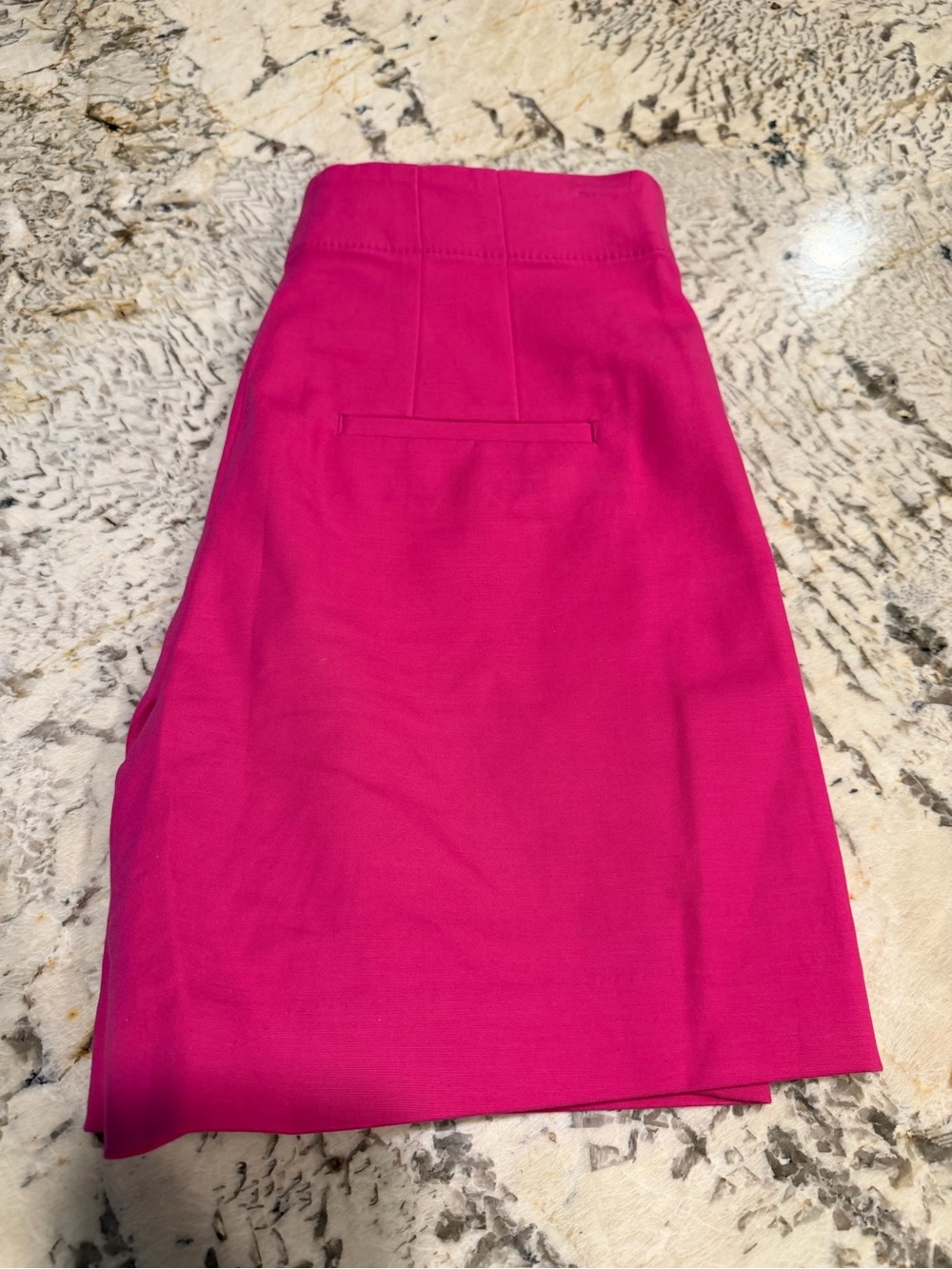 Ann Taylor Fuchsia High-Waist Tailored Shorts Zip Side Nautical Boat Vacation - Picture 6 of 7